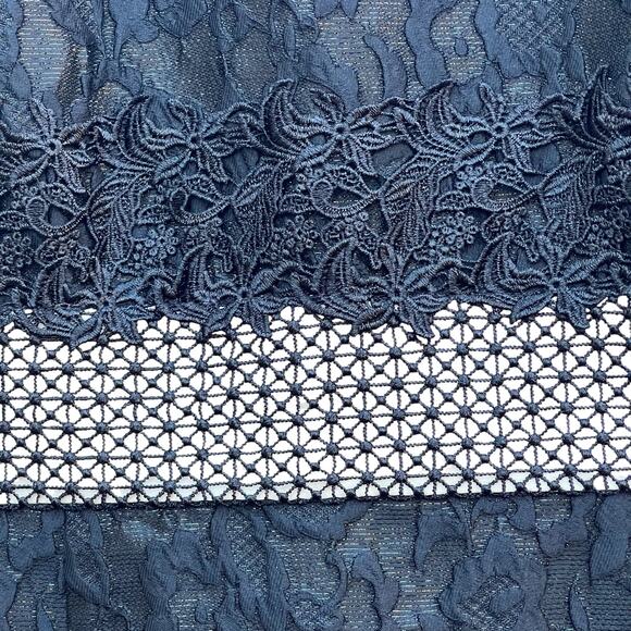 NWT Antonio Melani Size 12 Edna Dress A-Line Sleeveless Metallic Black Lace - Picture 9 of 16